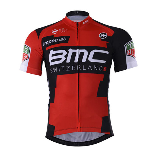 Abbigliamento BMC 2017 Manica Corta e Pantaloncino Con Bretelle rosso e nero - Clicca l'immagine per chiudere